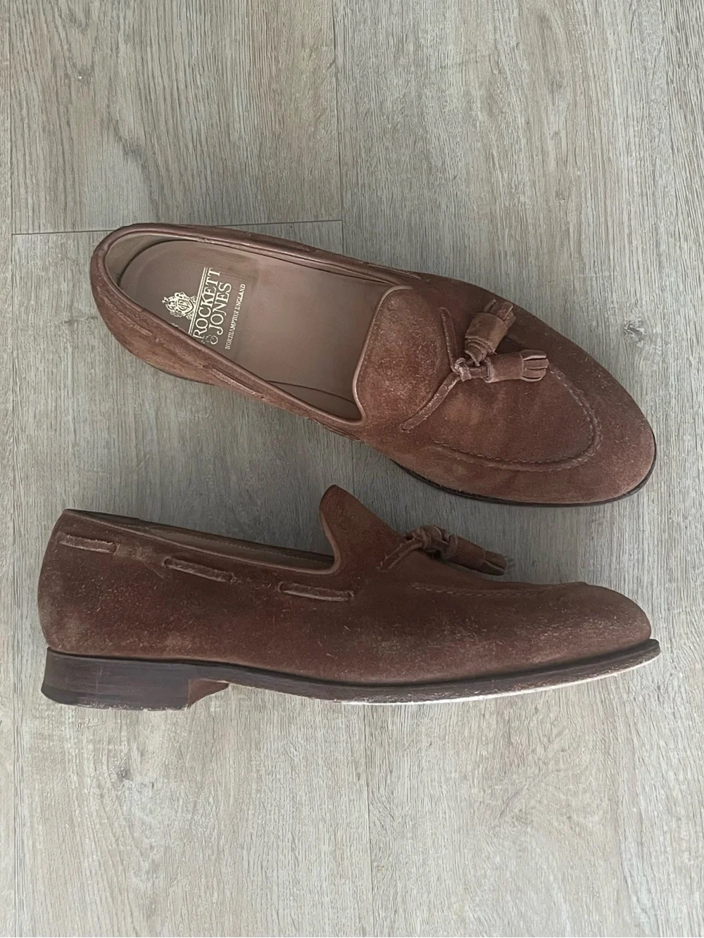 CAVENDISH Cockett & Jones Polo Brown Calf Suede Tassel Loafers